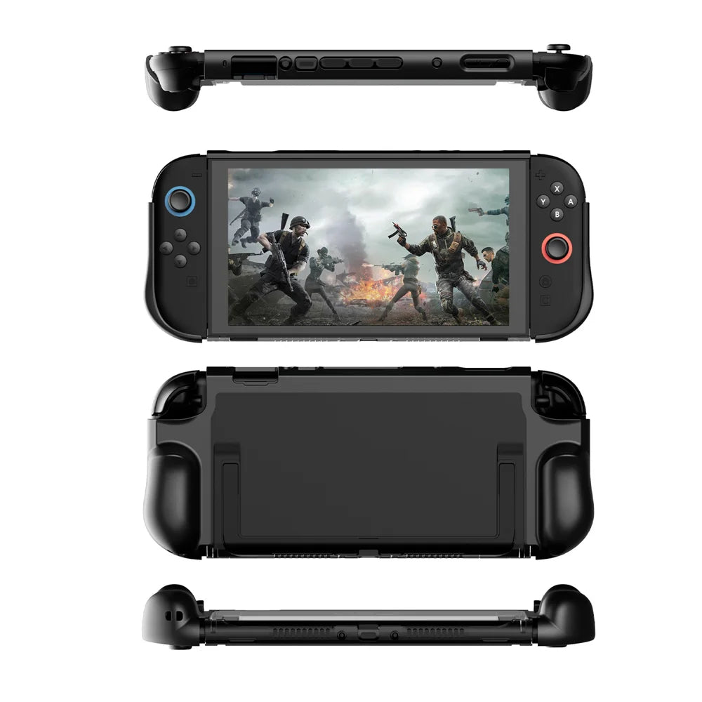 For Nintendo Switch 2 Game Controller Anti Drop Case TPU + PC Hybrid Protective Cover - Black - 3