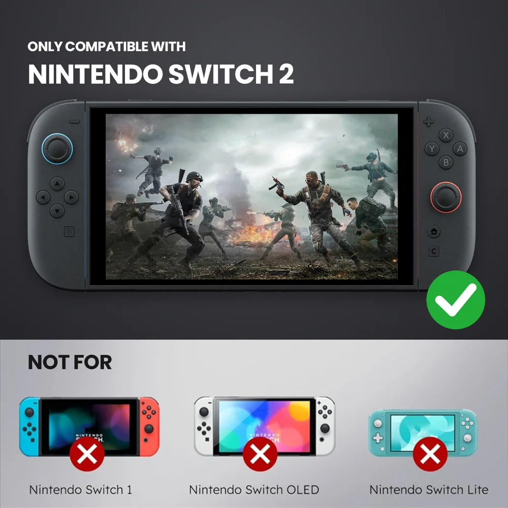 For Nintendo Switch 2 Game Controller Anti Drop Case TPU + PC Hybrid Protective Cover - Black - 6