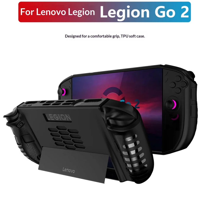 For Lenovo Legion Go Gen 2 Full Body Protection Anti Scratch TPU Case Soft Protective Cover - Black - 3