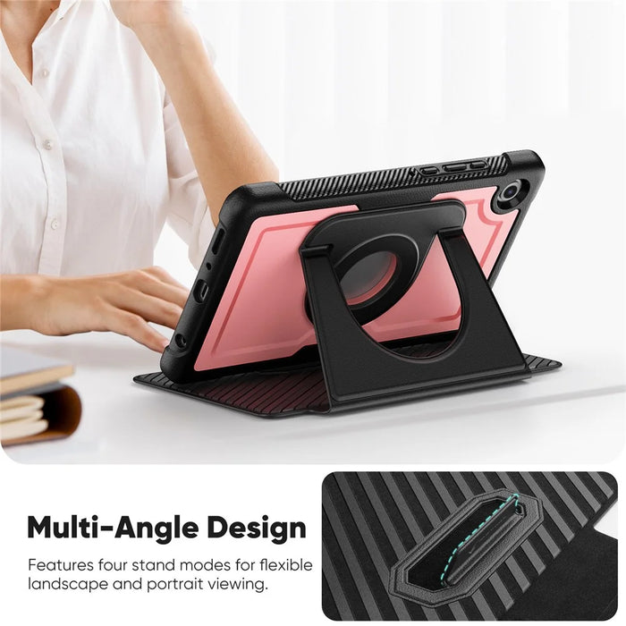 For Samsung Galaxy Tab A11 / A9 Tablet Case Detachable PC + TPU + PU Leather Flip Cover - Pink - 6