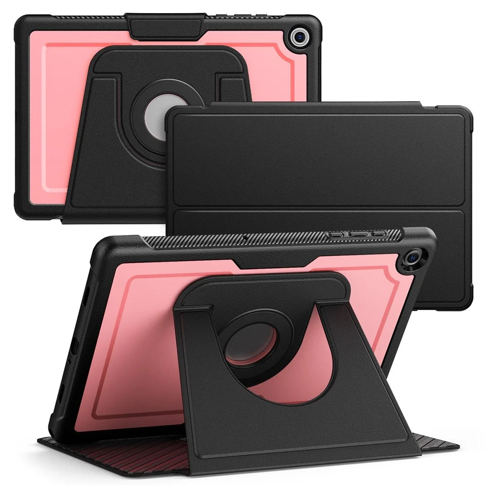 For Samsung Galaxy Tab A11+ / A9+ Tablet Case Detachable PC + TPU + PU Leather Flip Cover - Pink - 1