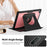 For Samsung Galaxy Tab A11+ / A9+ Tablet Case Detachable PC + TPU + PU Leather Flip Cover - Pink - 6