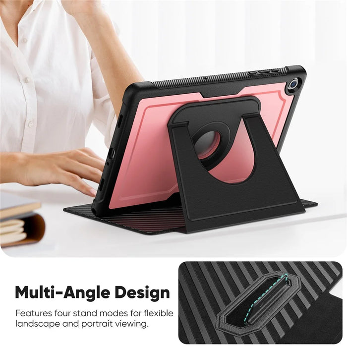 For Samsung Galaxy Tab A11+ / A9+ Tablet Case Detachable PC + TPU + PU Leather Flip Cover - Pink - 6