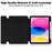For iPad (2025)  /  10.9 (2022) Case 360 Degree Rotary Stand PU Leather + Acrylic Tablet Cover (Without Keyboard) - Black - 3