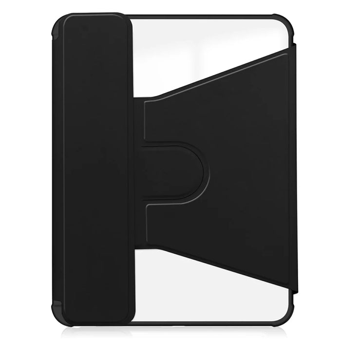 For iPad (2025)  /  10.9 (2022) Case 360 Degree Rotary Stand PU Leather + Acrylic Tablet Cover (Without Keyboard) - Black - 5