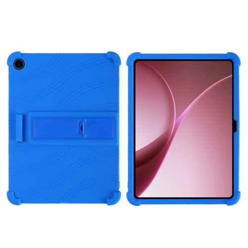 Tablet Case For Oppo Pad Air5  /  OnePlus Pad Go 2 Adjustable Kickstand Silicone Tablet Protective Cover - Dark Blue - 1