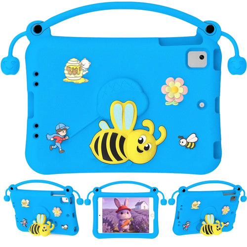 EVA Case For iPad mini (2019) 7.9 inch  /  mini 4  /  mini 3  /  Mini 2  /  Mini Bee Style Kickstand Tablet Cover with Carry Handle - Blue - 1