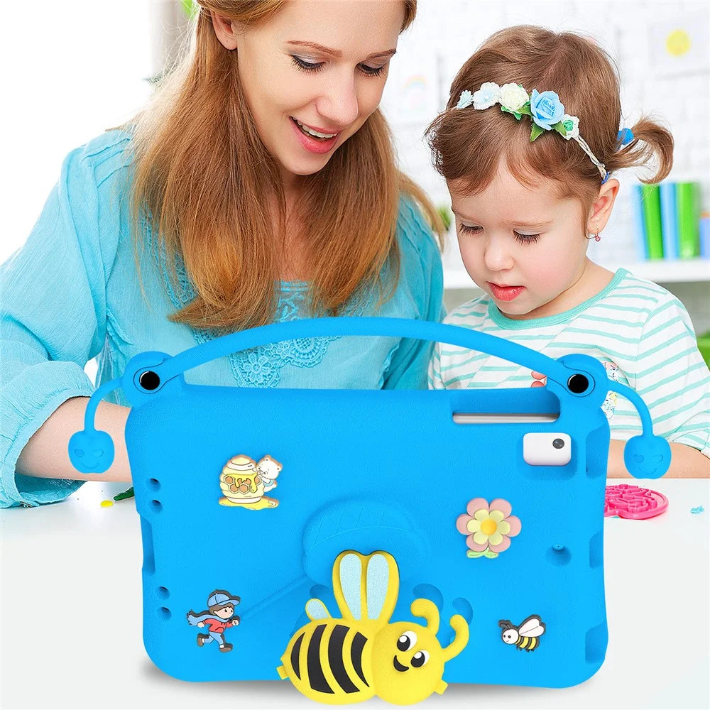 EVA Case For iPad mini (2019) 7.9 inch  /  mini 4  /  mini 3  /  Mini 2  /  Mini Bee Style Kickstand Tablet Cover with Carry Handle - Blue - 3