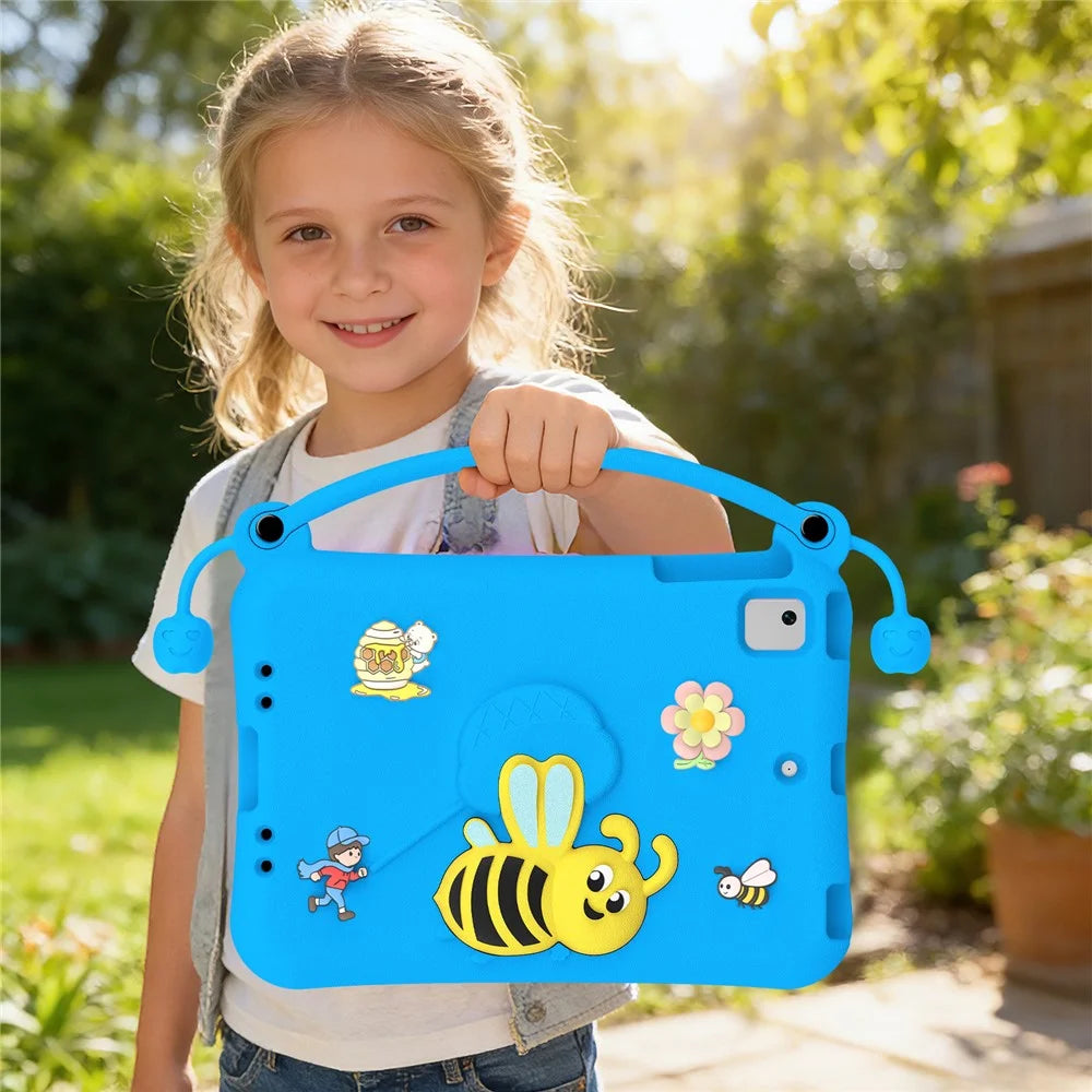 EVA Case For iPad mini (2019) 7.9 inch  /  mini 4  /  mini 3  /  Mini 2  /  Mini Bee Style Kickstand Tablet Cover with Carry Handle - Blue - 7