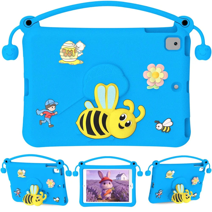 EVA Case For iPad 10.2 (2021)  /  (2020)  /  (2019)  /  Air 10.5 inch (2019) Bee Style Kickstand Tablet Cover with Carry Handle - Blue - 1