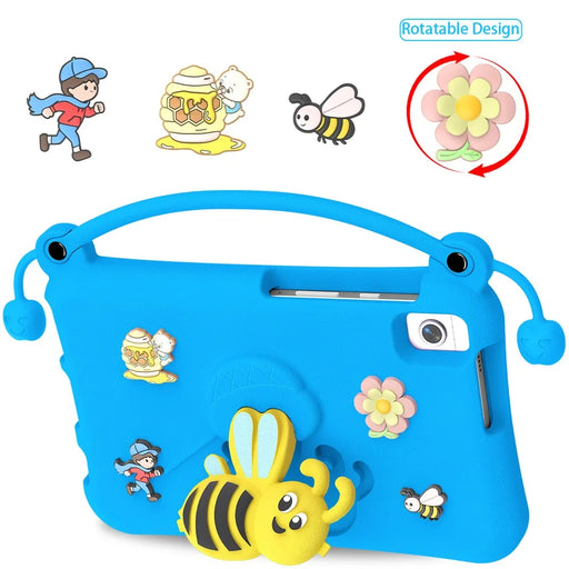 EVA Case For Samsung Galaxy Tab A11  /  A9  /  A7 Lite 8.7-inch  /  A 8.0 (2019)  /  Lenovo Tab K9 Bee Style Kickstand Tablet Cover with Carry Handle - Blue - 2