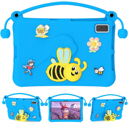 EVA Case For Samsung Galaxy Tab S6 Lite (2024) / (2022) / (2020) / S6 / S5e SM-T720 / A7 10.4 (2022) / (2020) / Lenovo Tab M10 Plus / K10 Bee Style Kickstand Tablet Cover with Carry Handle - Blue - 1