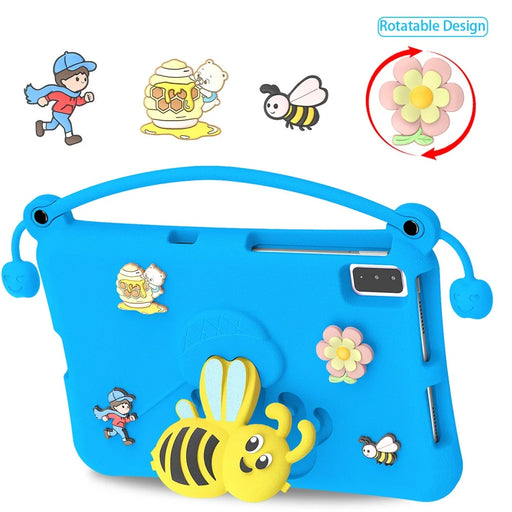 EVA Case For Samsung Galaxy Tab S6 Lite (2024) / (2022) / (2020) / S6 / S5e SM-T720 / A7 10.4 (2022) / (2020) / Lenovo Tab M10 Plus / K10 Bee Style Kickstand Tablet Cover with Carry Handle - Blue - 2
