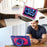 For Samsung Galaxy Tab A11+  /  A9+ Case Hand Grip Kickstand Shockproof Silicone + PC Tablet Cover with Detachable Strap  /  Pen Slot - Rose  /  Navy Blue - 5