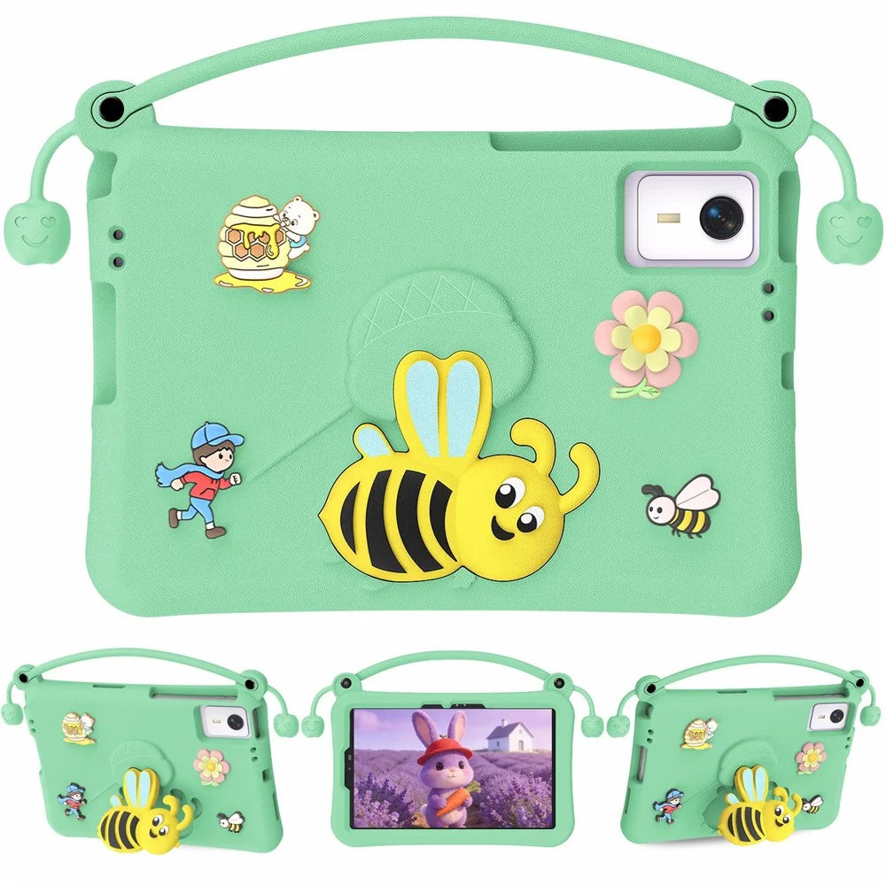 EVA Case For Lenovo Idea Tab  /  Tab M11  /  Huawei MatePad SE 11  /  Xiaomi Redmi Pad 2 11  /  SE  /  Pad 6 Pro  /  6  /  5  /  Honor Tablet V7 Bee Style Kickstand Tablet Cover with Carry Handle - Light Cyan - 1