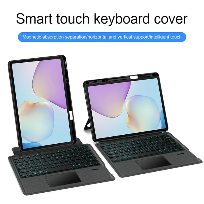 For Huawei MatePad 11.5 (2026) Leather Case + Bluetooth-Compatible Keyboard with Backlight Trackpad - 4