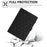 For Samsung Galaxy Tab A11+  /  A9+ Case Diamond Texture Leather Stand Flip Tablet Cover with Card Holder - Black - 7