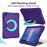 For Samsung Galaxy Tab A11  /  A9 Case Hand Grip Kickstand Geometric Pattern PC + EVA Tablet Cover with Shoulder Strap - Purple  /  Mint Green - 4