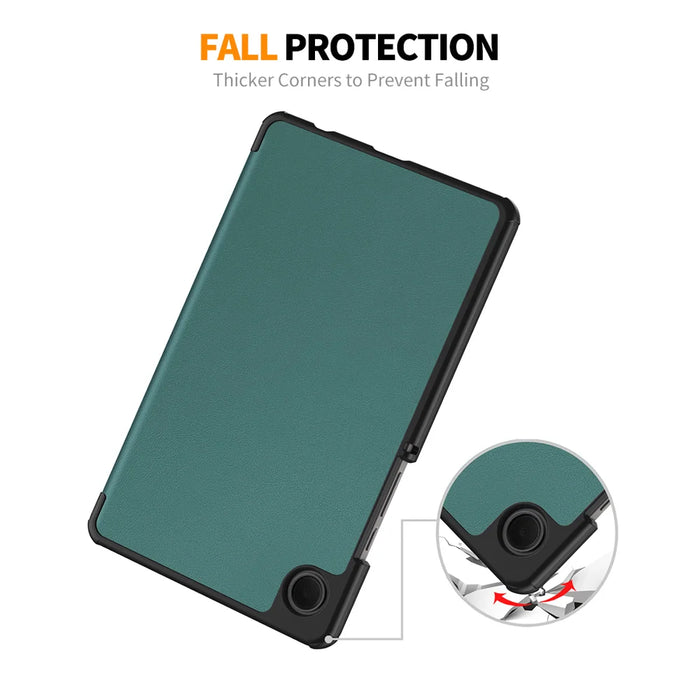 ENKAY HAT PRINCE For Samsung Galaxy Tab A9 / Galaxy Tab A11 Trifold Stand Cover   PU Leather + PC Tablet Case - Black - 5