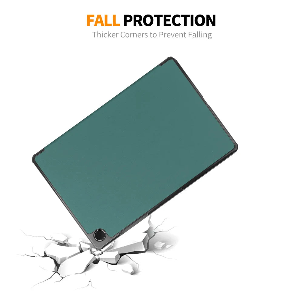 ENKAY HAT PRINCE For Samsung Galaxy Tab A9+ / Galaxy Tab A11+ Trifold Stand Cover   PU Leather + PC Tablet Case - Black - 5