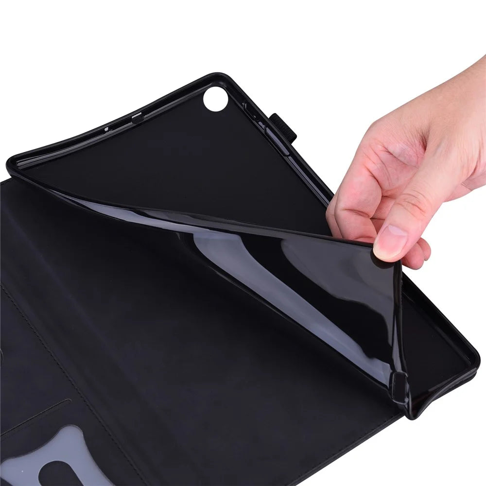 Tablet Case For Samsung Galaxy Tab S9  /  Tab S7  /  Tab S8 PU Leather Protective Folio Cover with Card Holder - Black - 5