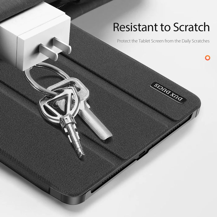 DUX DUCIS For OnePlus Pad Go 2 Case  Domo Series Tri-fold Stand PU Leather Tablet Cover - Black - 3