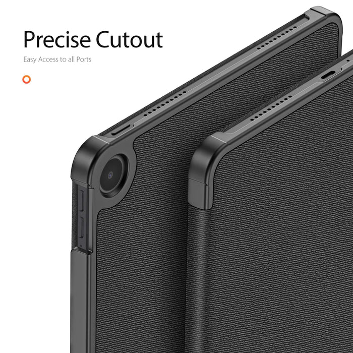 DUX DUCIS For OnePlus Pad Go 2 Case  Domo Series Tri-fold Stand PU Leather Tablet Cover - Black - 4