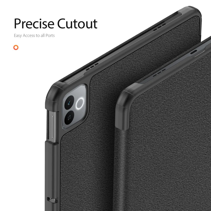 DUX DUCIS For Realme Pad 3 Case  Domo Series Tri-fold Stand PU Leather Tablet Cover - Black - 4