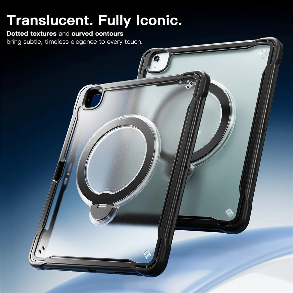 Kickstand Case with Shoulder Strap / Screen Film for iPad Air 13 (2026) / (2025) / (2024) / iPad Pro 12.9 (2022) / (2021) / (2020) / (2018) TPU + PC Tablet Cover - Black - 4