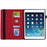 Tablet Case For iPad 10.2 (2020)  /  10.2 (2019)  /  Air 10.5 inch (2019) Imprinting Calf Leather Flower Pattern Stand Cover Shell with Pen Holder Strap - Red - 2