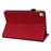 Tablet Case For iPad 10.2 (2020)  /  10.2 (2019)  /  Air 10.5 inch (2019) Imprinting Calf Leather Flower Pattern Stand Cover Shell with Pen Holder Strap - Red - 4