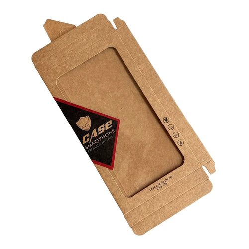 18 x 10 x 1.5cm Kraft Paper Phone Case Packaging Box with Window Phone Cover Retail Display Box - Style 1 - 1