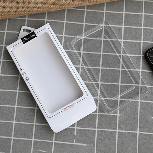 18 x 10 x 1.5cm Packaging Box with Blister Inner Tray Hanging Hook Display Window Phone Case Package - White - 1
