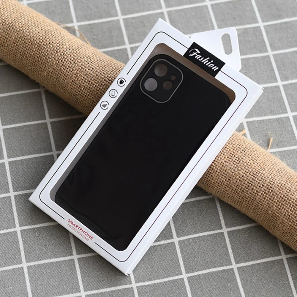 18 x 10 x 1.5cm Packaging Box with Blister Inner Tray Hanging Hook Display Window Phone Case Package - White - 3