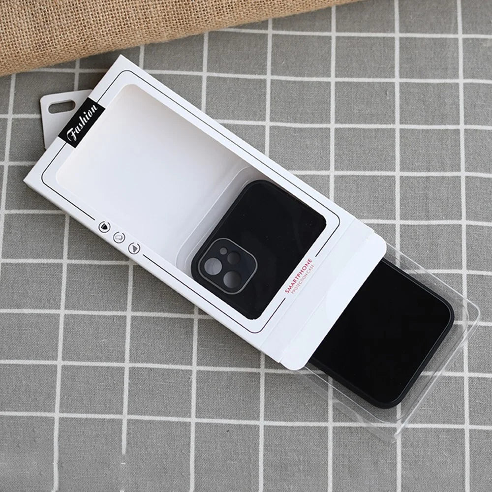 18 x 10 x 1.5cm Packaging Box with Blister Inner Tray Hanging Hook Display Window Phone Case Package - White - 4