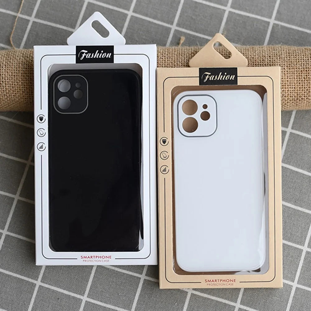 18 x 10 x 1.5cm Packaging Box with Blister Inner Tray Hanging Hook Display Window Phone Case Package - White - 6