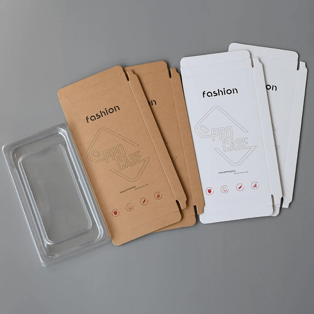 K1 18.2x10x1.5cm Phone Case Packaging Box Insert Tray Paper Case for Phone Cover - White - 3