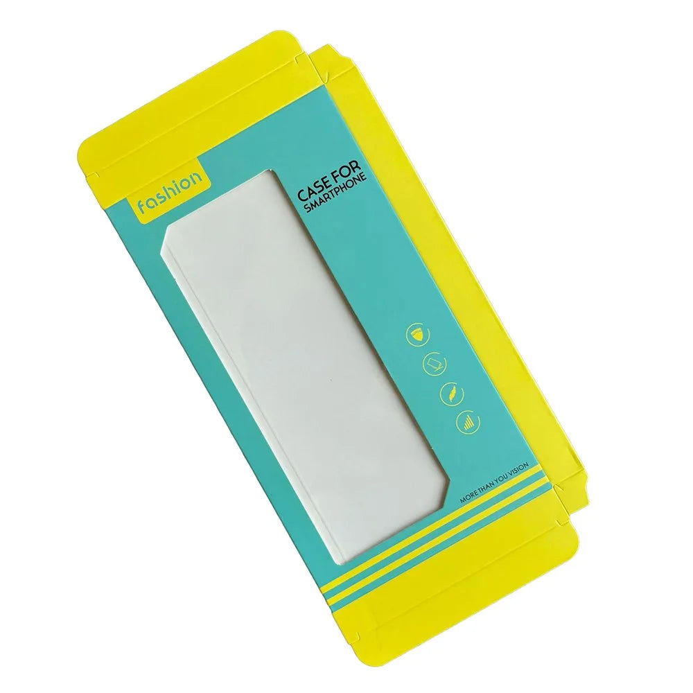 K2 18.2 x 10 x 1.5cm Phone Case Packaging Box Window Style Phone Cover Retail Display Box - Blue / Yellow - 1