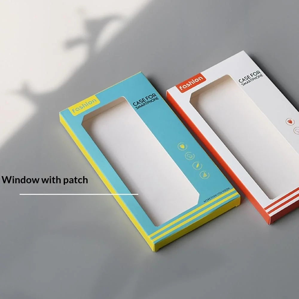 K2 18.2 x 10 x 1.5cm Phone Case Packaging Box Window Style Phone Cover Retail Display Box - Blue / Yellow - 4