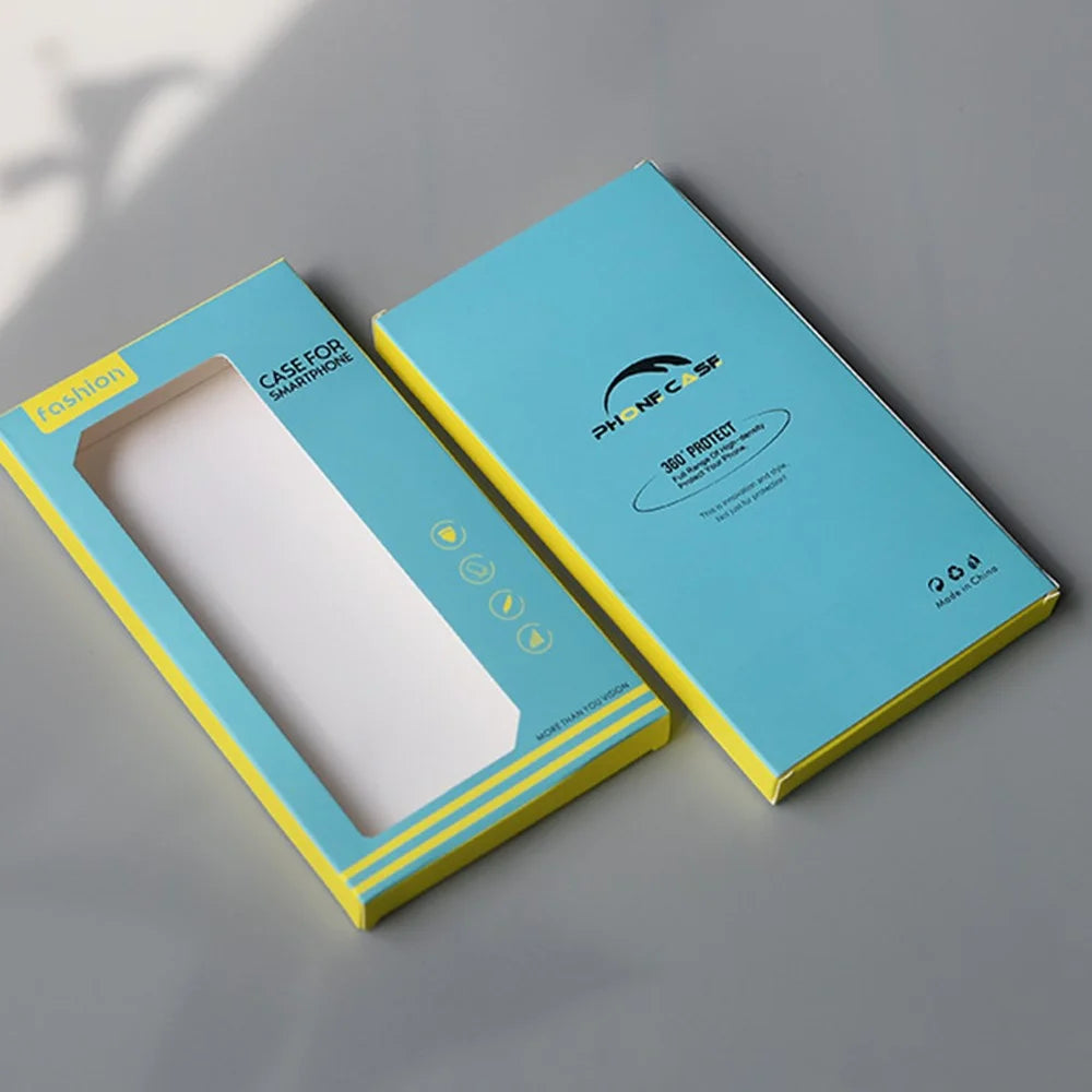K2 18.2 x 10 x 1.5cm Phone Case Packaging Box Window Style Phone Cover Retail Display Box - Blue / Yellow - 5