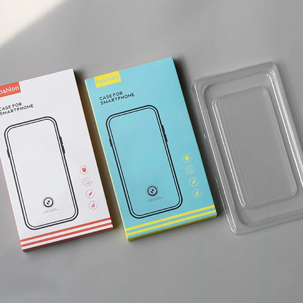 k2 18.2 x 10 x 1.5cm Phone Case Packaging Box with Blister Inner Tray Phone Cover Paper Box (without Window) - Blue  /  Yellow - 5