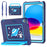 Kids Tablet Case for iPad (2025)  /  10.9 (2022) Silicone PC Cover with Kickstand   /  Shoulder Strap - Navy Blue - 1