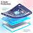 Kids Tablet Case for iPad (2025)  /  10.9 (2022) Silicone PC Cover with Kickstand   /  Shoulder Strap - Navy Blue - 5