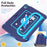 Kids Tablet Case for iPad (2025)  /  10.9 (2022) Silicone PC Cover with Kickstand   /  Shoulder Strap - Navy Blue - 6