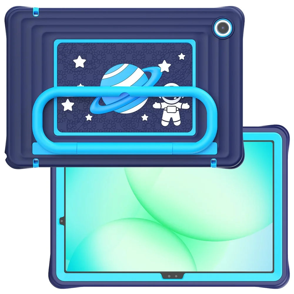 Kids Tablet Case for Samsung Galaxy Tab A11+ Silicone PC Cover with Kickstand   /  Shoulder Strap - Navy Blue - 2