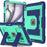 Tablet Case for iPad Air 13 (2026) / (2025) / (2024) Kickstand Anti Drop PC + Silicone Cover - Navy Blue+Mint Green - 2