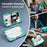 Tablet Case for iPad Air 13 (2026) / (2025) / (2024) Kickstand Anti Drop PC + Silicone Cover - Navy Blue+Mint Green - 3