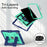 Tablet Case for iPad Air 13 (2026) / (2025) / (2024) Kickstand Anti Drop PC + Silicone Cover - Navy Blue+Mint Green - 4