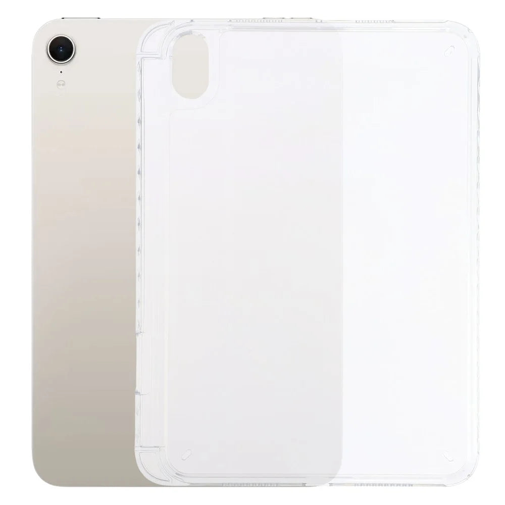 Tablet Case for iPad mini (2024)  /  (2021) Clear Crystal Cover with Pencil Slot Shockproof TPC + PC Shell - Transparent - 1