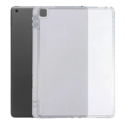 Tablet Case for iPad 10.2 (2021)  /  (2020)  /  (2019) Clear Crystal Cover with Pencil Slot Shockproof TPC + PC Shell - Transparent - 1